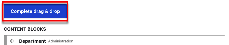 The 'Complete drag & drop button'