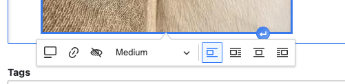 The image toolbar