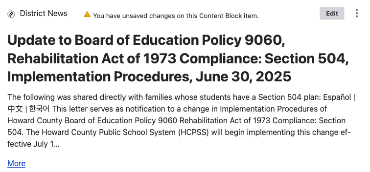 District news block preview