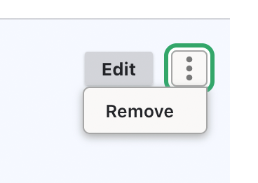 Remove content block button