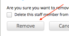 remove button